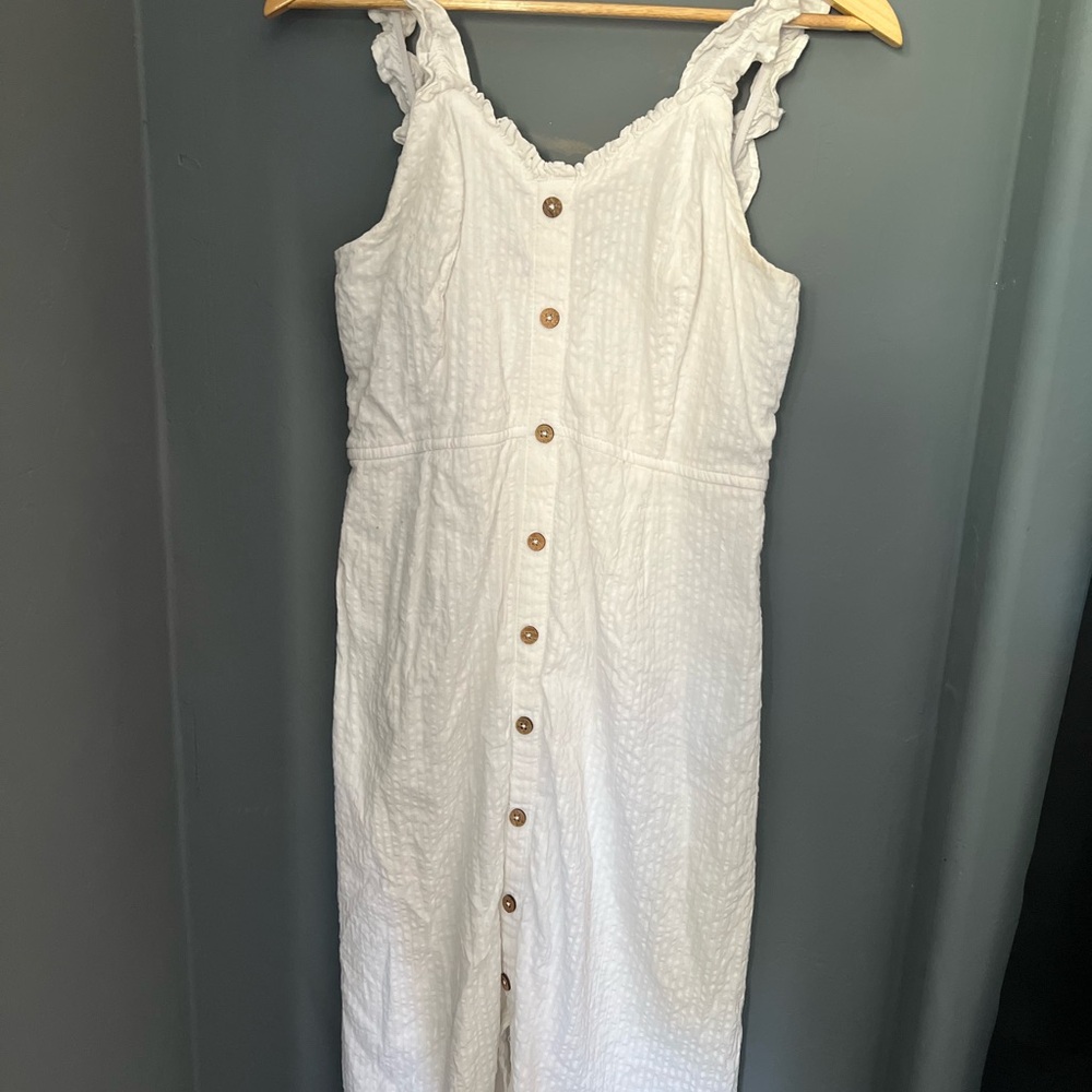 White Button-Down Summer Dress